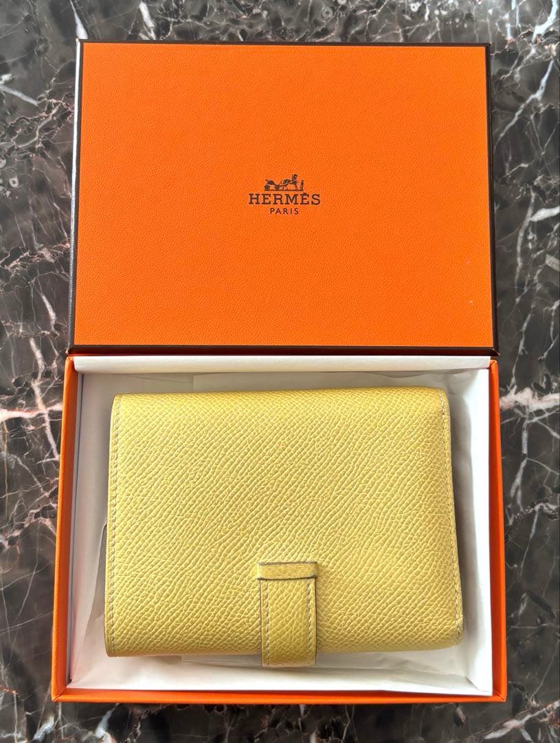 じゅんち★HERMES★財布 ベアンコンビネ 三つ折り ヴェルソ