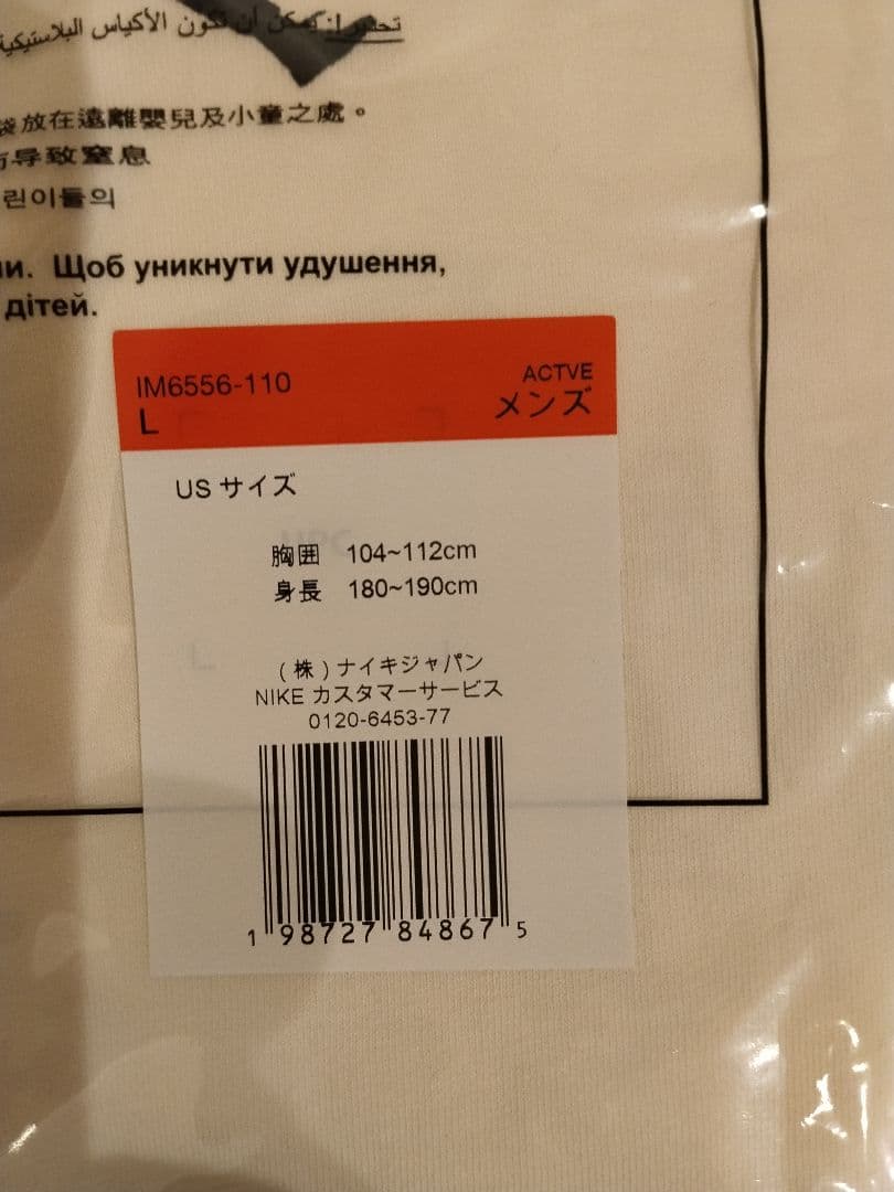 【送料込み】ナイキ エアジョーダン フラグメント ユニオン Tシャツ Lサイズ