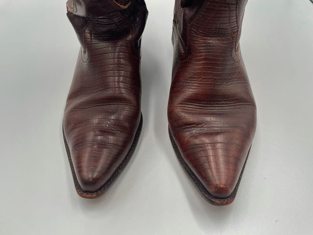 Nine West 本革 ウエスタンブーツ ブラウン レディース 25cm相当