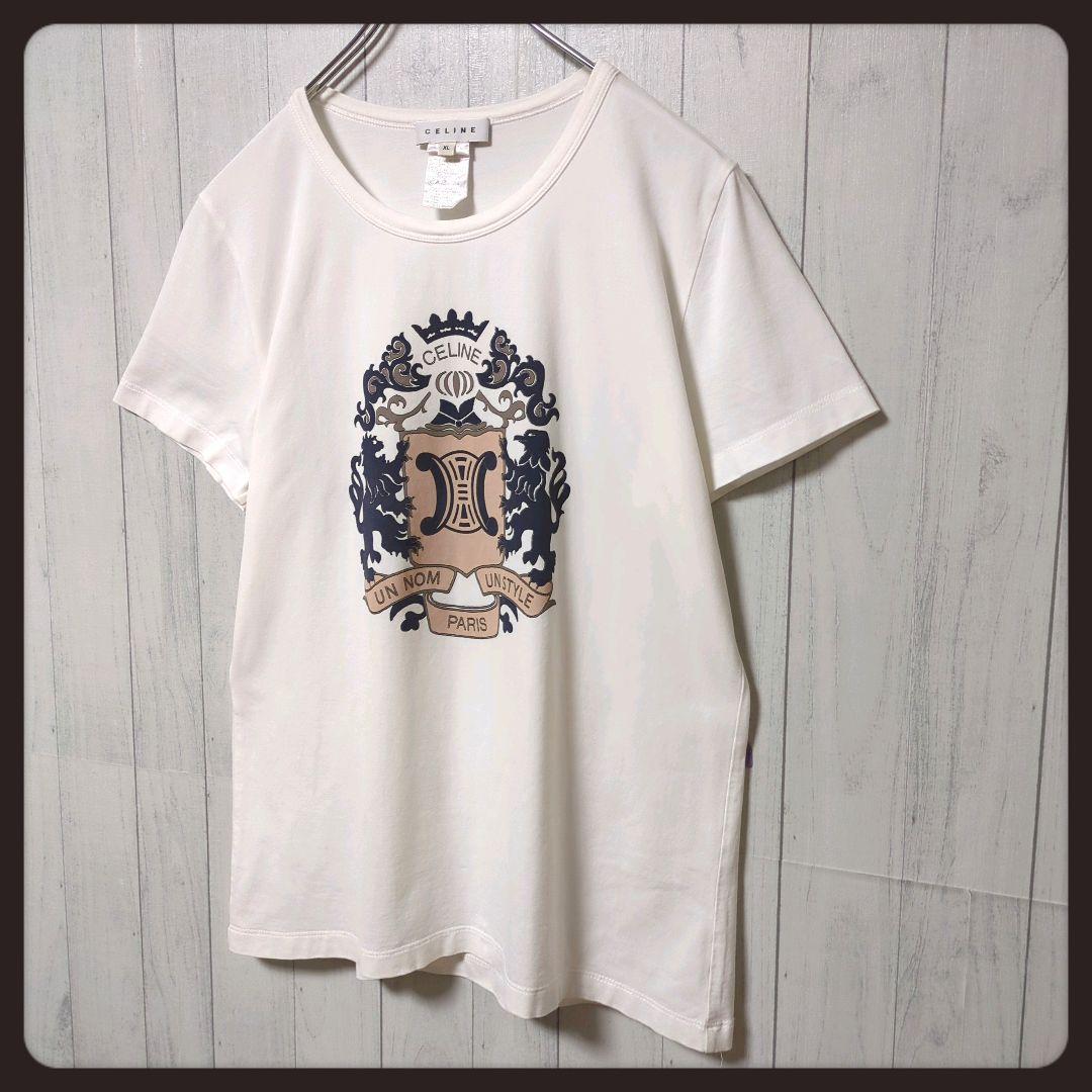 【即完売注意・美品】セリーヌ☆CELINE トリオンフ Tシャツ ビックロゴ