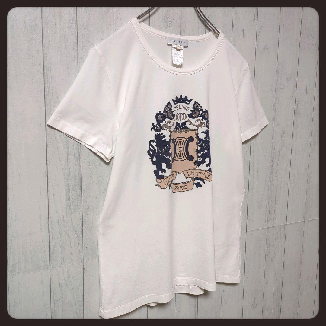 【即完売注意・美品】セリーヌ☆CELINE トリオンフ Tシャツ ビックロゴ