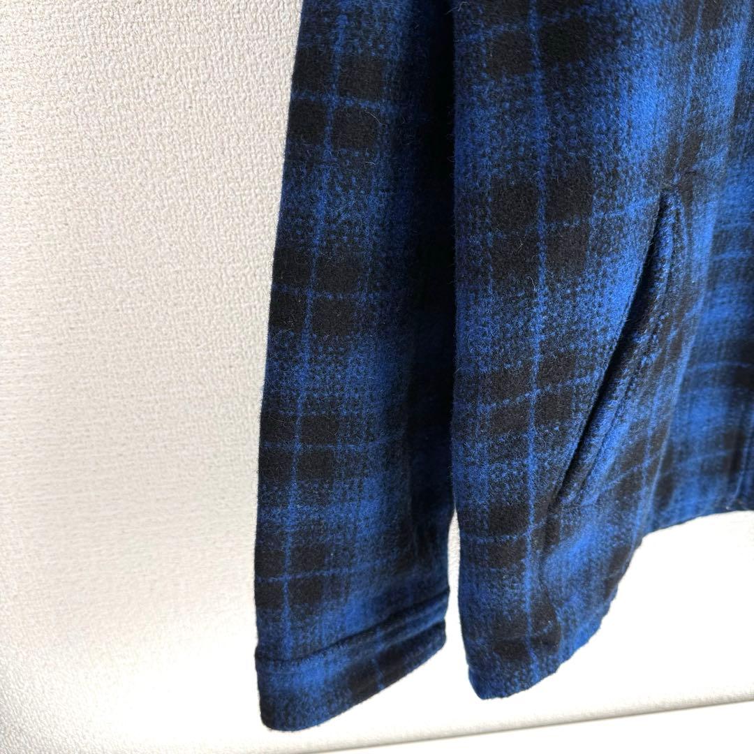 か*ん様 PENDLETON オンブレ チェック ウール ブルゾン ブルー L