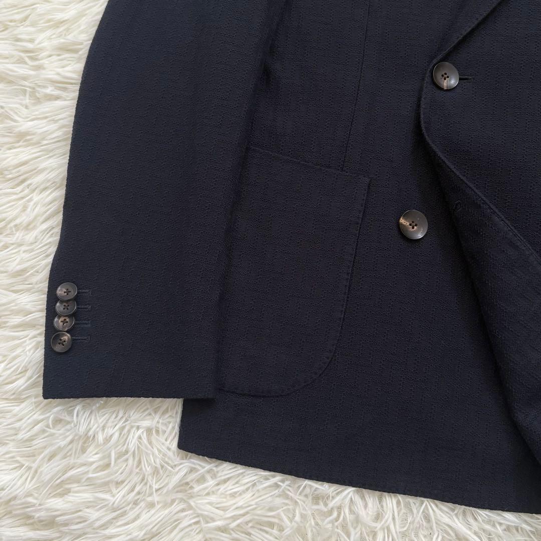 LARDINI ラルディーニ ダブルジャケット44 ネイビー ブートニエール付き