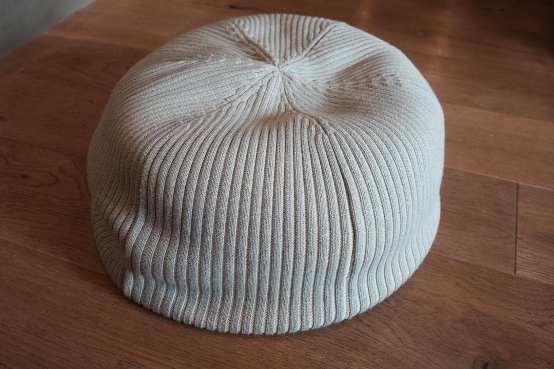 IDÉE 無印良品　MUJI MINI PUUF リブ編みビーズクッション