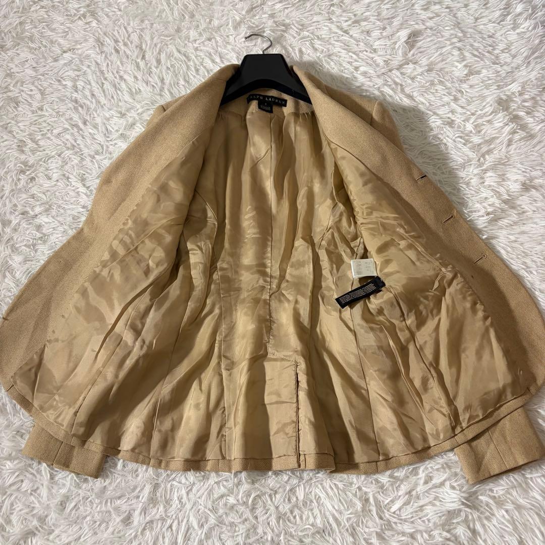 極美品 ラルフローレン テーラードジャケット カシミヤ アンゴラ ヘリンボーン