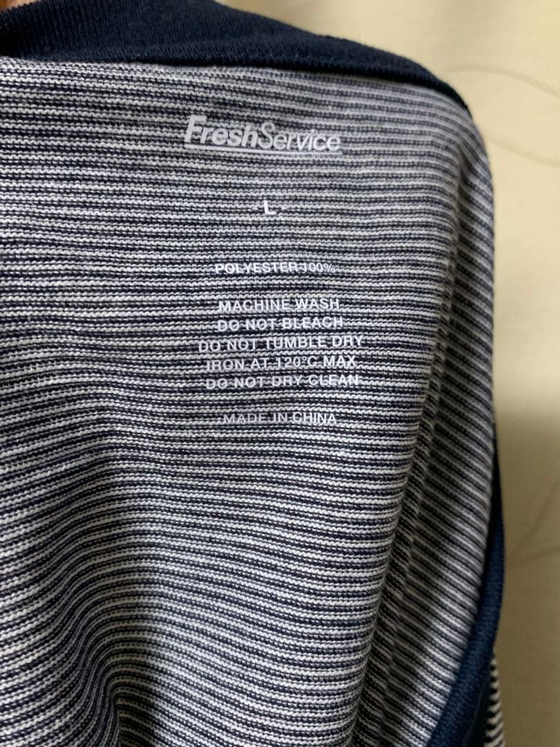 トップス MICRO BORDER S/S TEE WHITE*NAVY