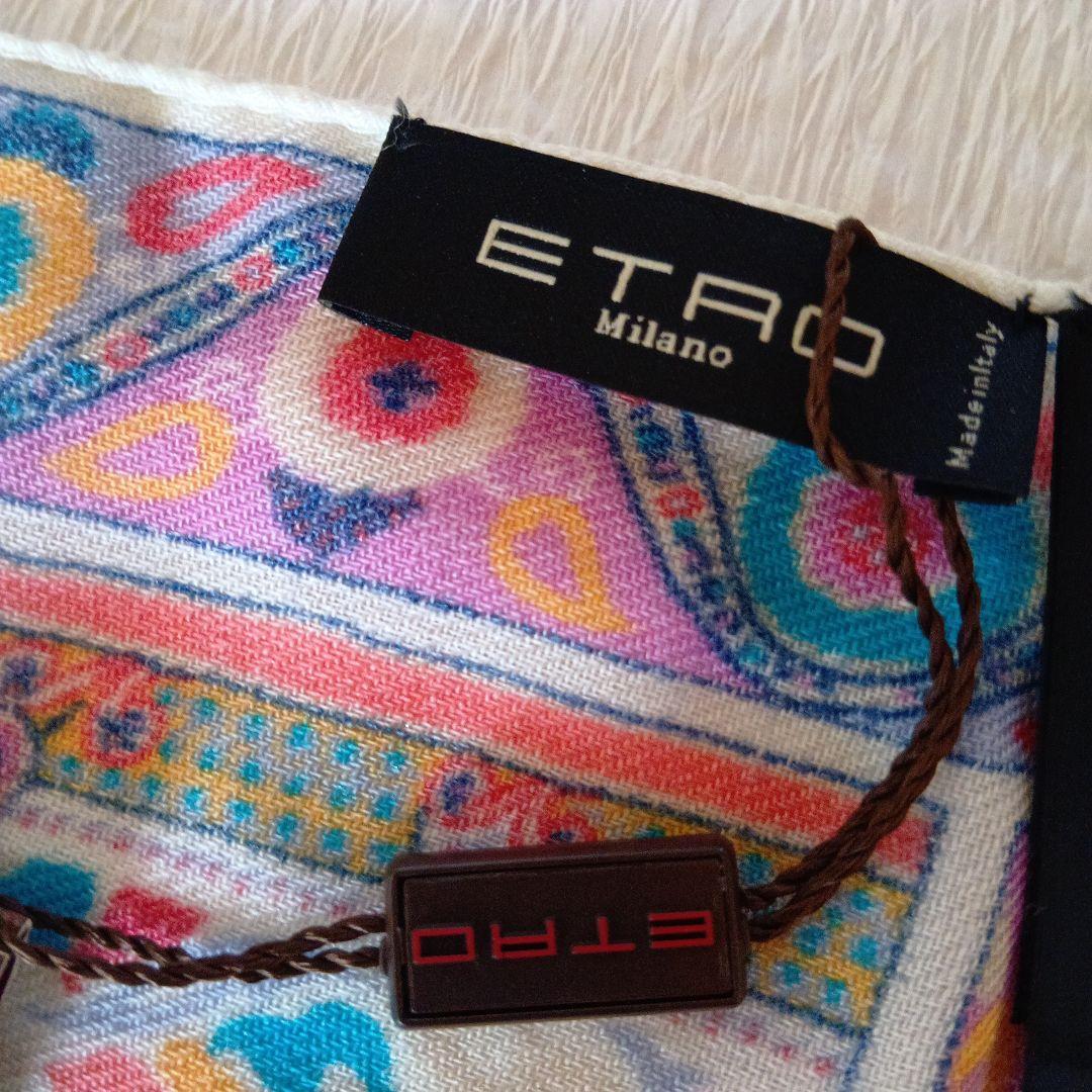 ETRO カラフル花柄ストール 新品 タグ付き