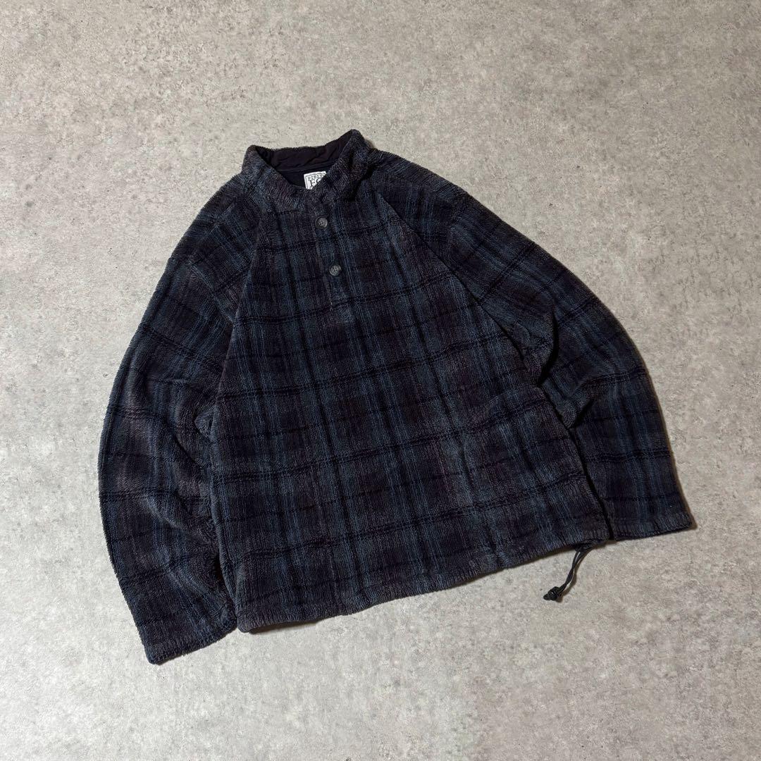 90s USA製 FIELD GEAR ヘンリーネックフリース プルオーバー L