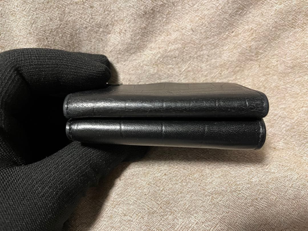 ぽ*こ様 バレンシアガ 三つ折り財布 クロコ型押し