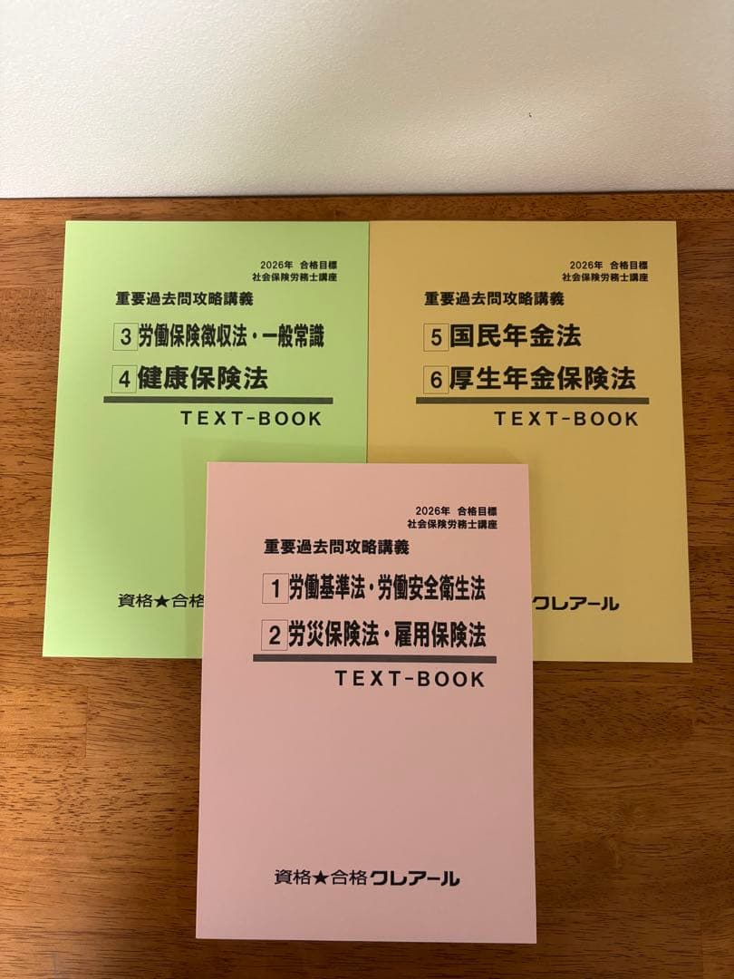 クレアール 社労士 2026年合格 重要過去問攻略講義　テキスト　社会保険労務士