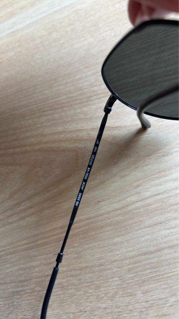 【比較的美品】Ray-Ban JACKRB3565ブラック サングラス ケース付