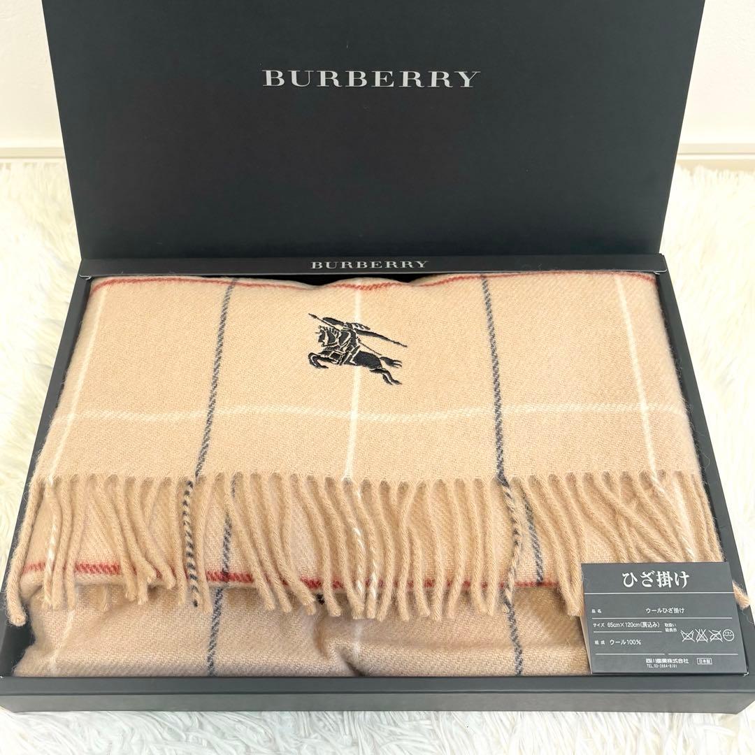 【新品】BURBERRY ひざ掛け ノバチェック 大判ストール マフラー ウール