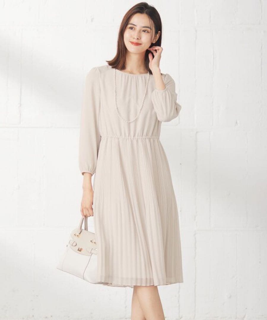 any SIS エニィスィス 洗える フェミニンプリーツ ワンピース シフォン