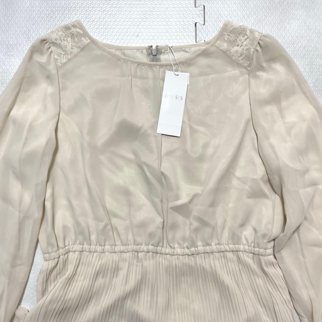 any SIS エニィスィス 洗える フェミニンプリーツ ワンピース シフォン