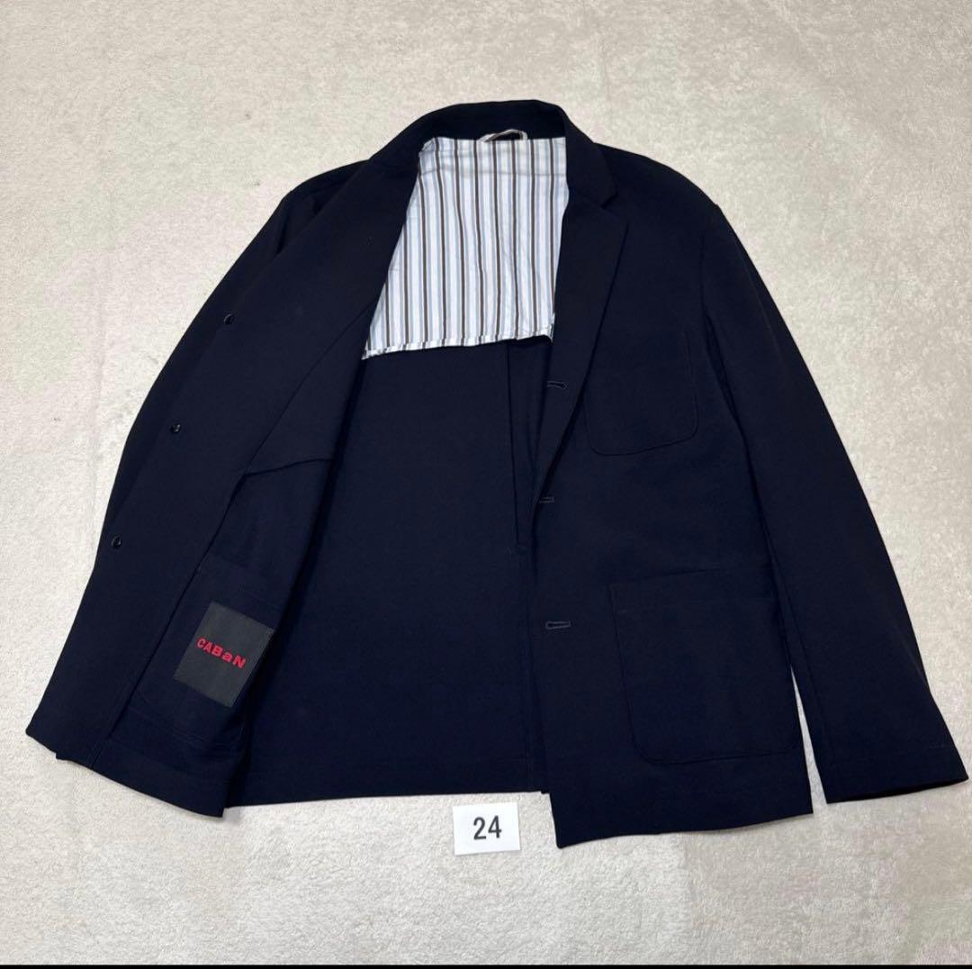 24 美品　キャバン caban テーラードジャケット　ネイビー　L