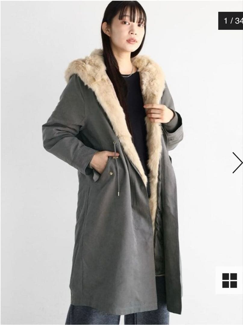 【美品】MEDOC YAMADAYAモッズコート ラビットファー