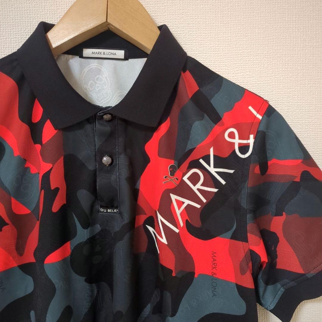 ★美品★MARK & LONA　カモ柄　ポロシャツ　サイズ　50