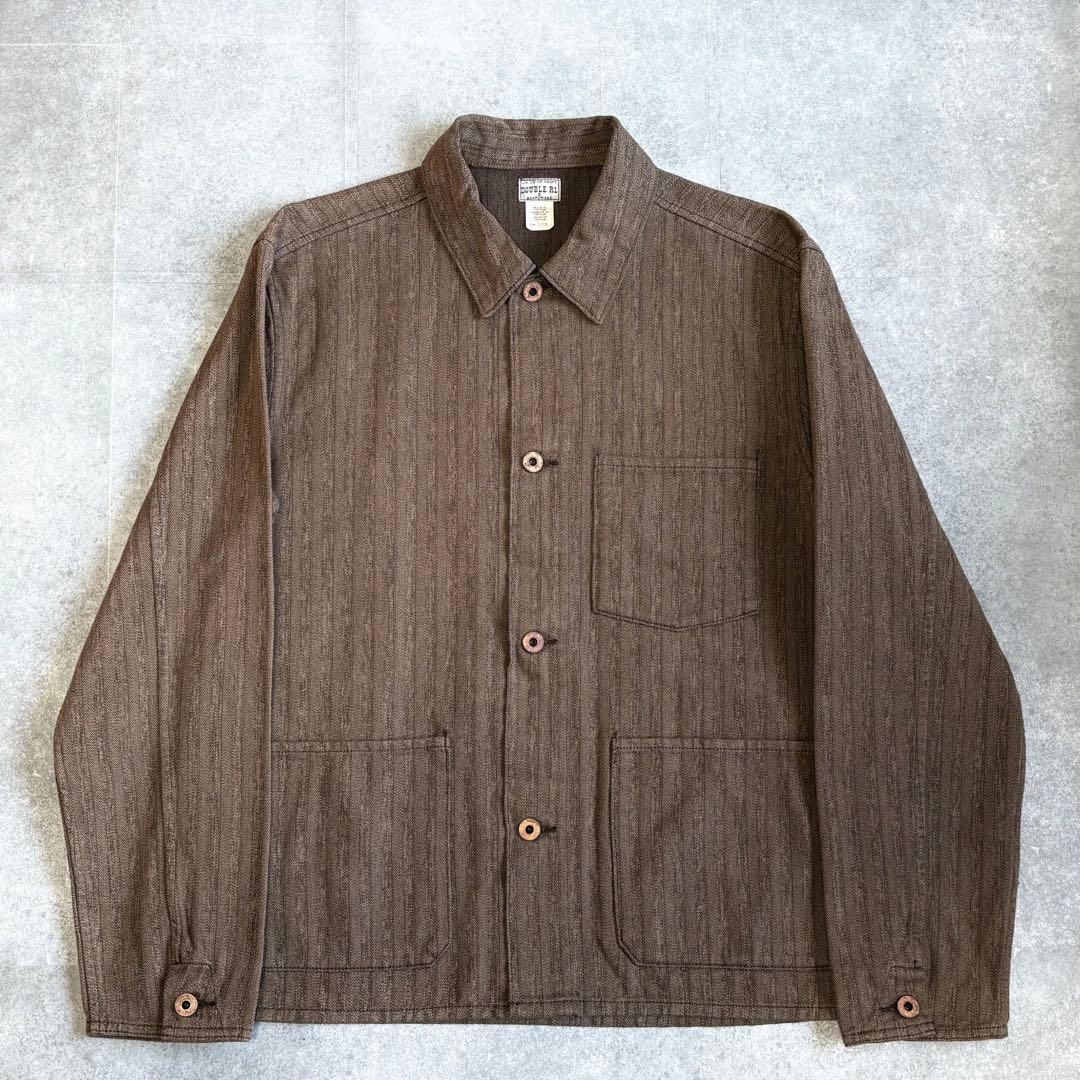 【未使用品】ダブルアールエル WW2 ブラウンストライプ カバーオール
