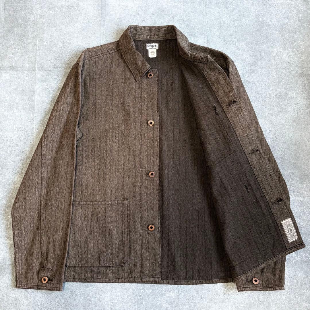【未使用品】ダブルアールエル WW2 ブラウンストライプ カバーオール
