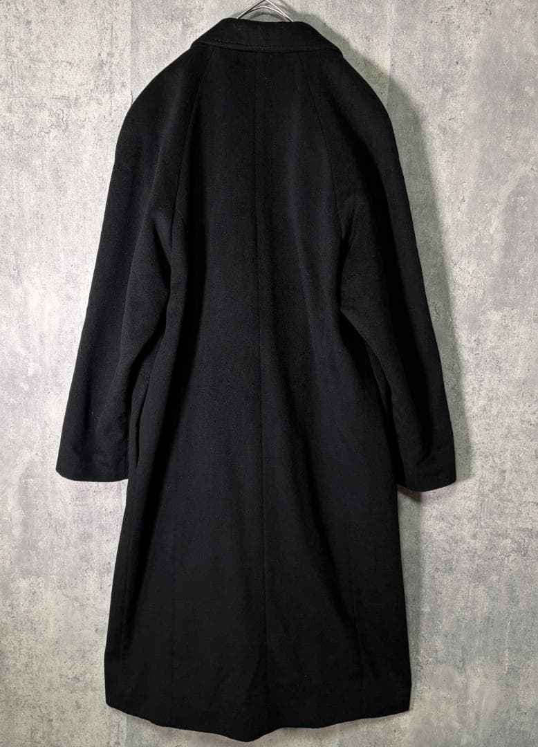 高級 カシミヤ 100% ロングコート 黒 日本製 M