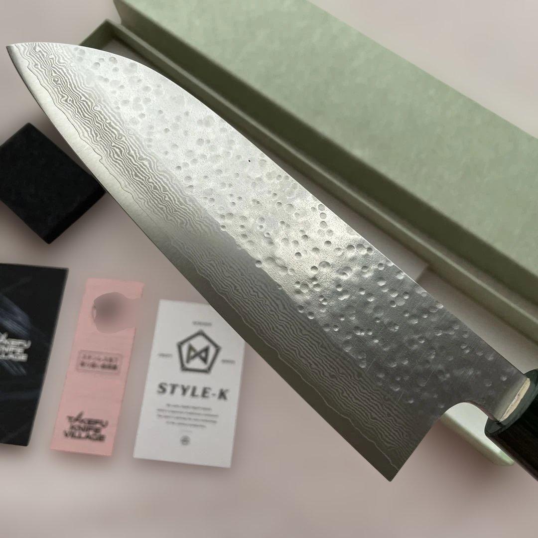 STYLE-K　黒﨑真　VG10　三徳包丁　165mm　タケフナイフビレッジ