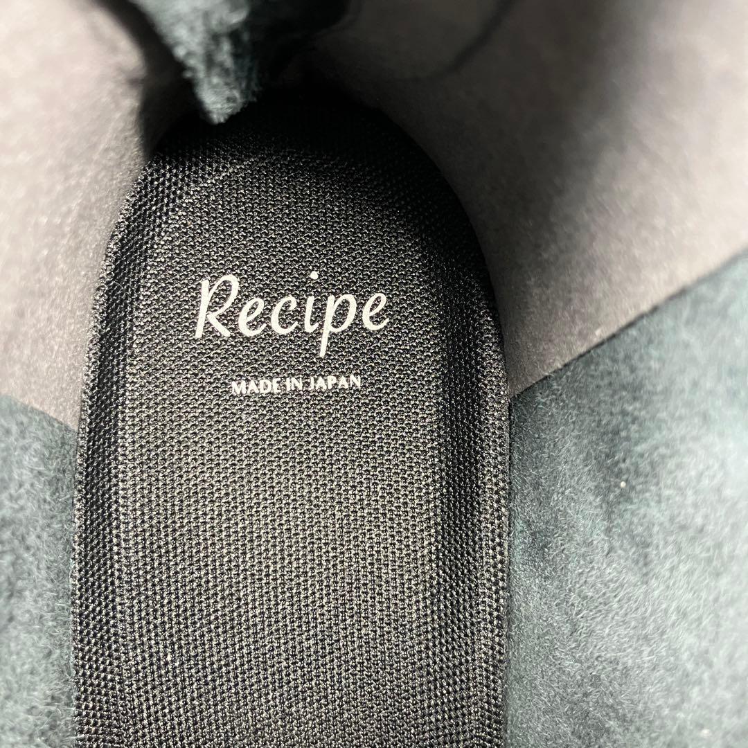 【極美品】Recipe ショートブーツ 23.5cm 黒 レザー ジップ 軽量