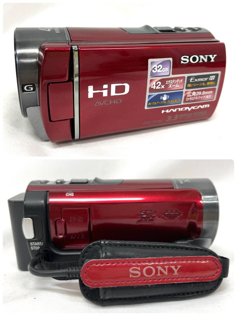 SONY ソニー HANDYCAM ハンディカム HDR-CX180 レッド