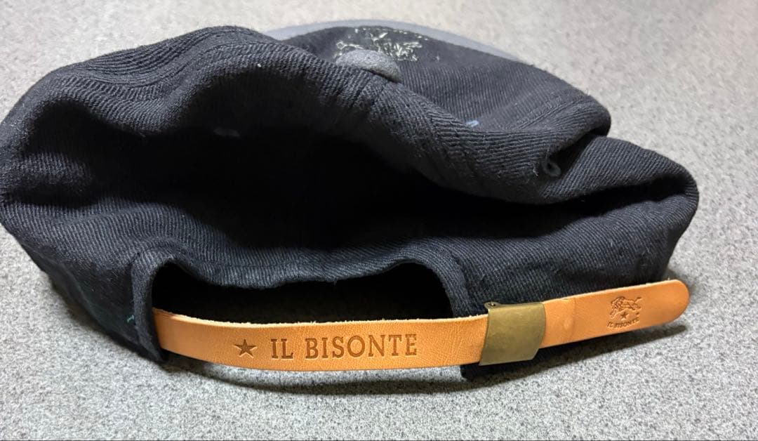IL BISONTE ブラック×グレー キャップ　帽子　イルビゾンテ