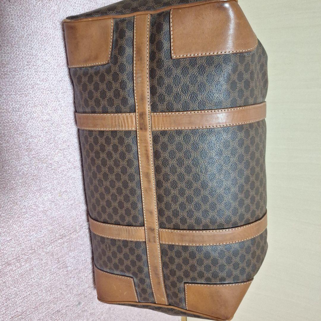 【む】Celine ボストンバッグ ブラウン レザー