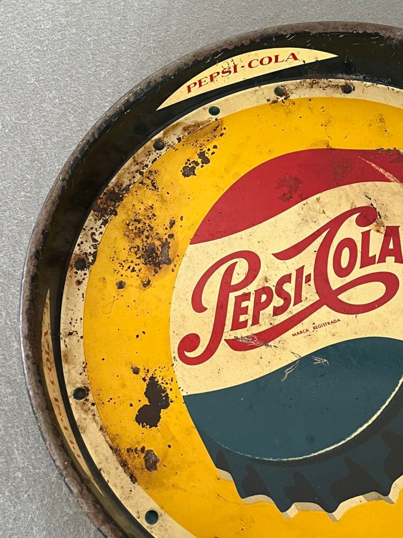 50s ペプシ-コーラ　PEPSI-COLA 金属製　ヴィンテージ　トレイ