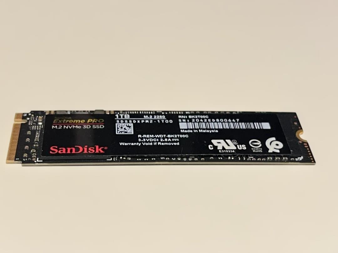 SanDisk Extreme Pro 1TB◆使用9717時間◆健康状態98%