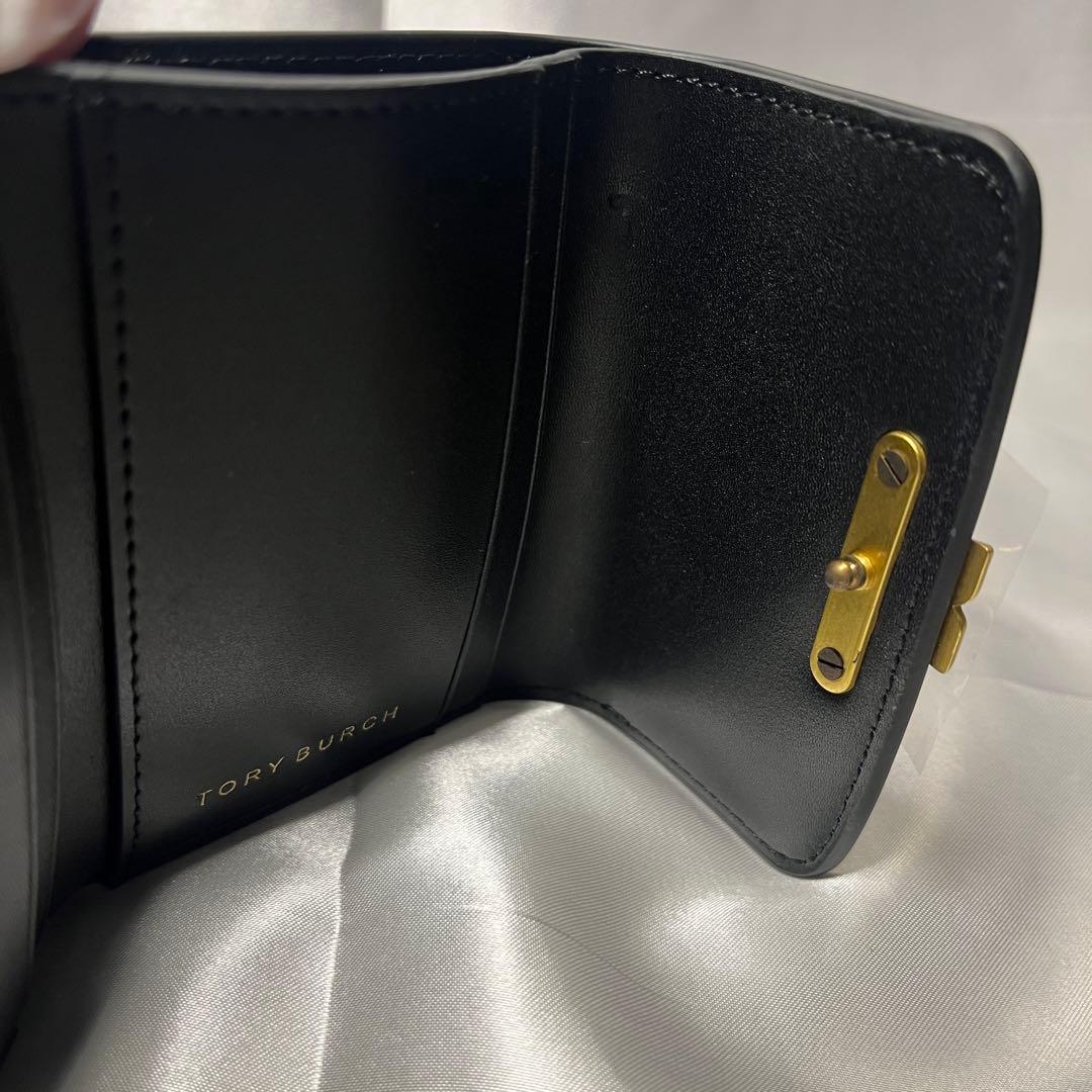 新品 TORY BURCH ブラック3つ折り財布 コンパクトウォレット