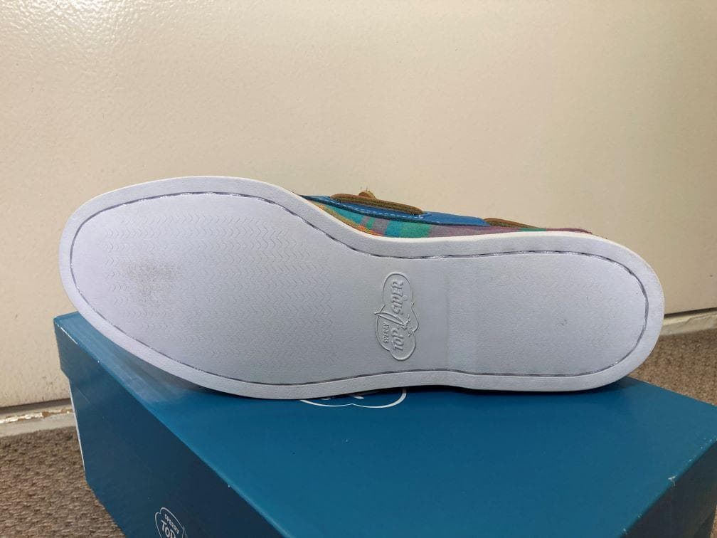 Topsider メンズチェック柄デッキシューズ　トートバッグ付き　新品未使用