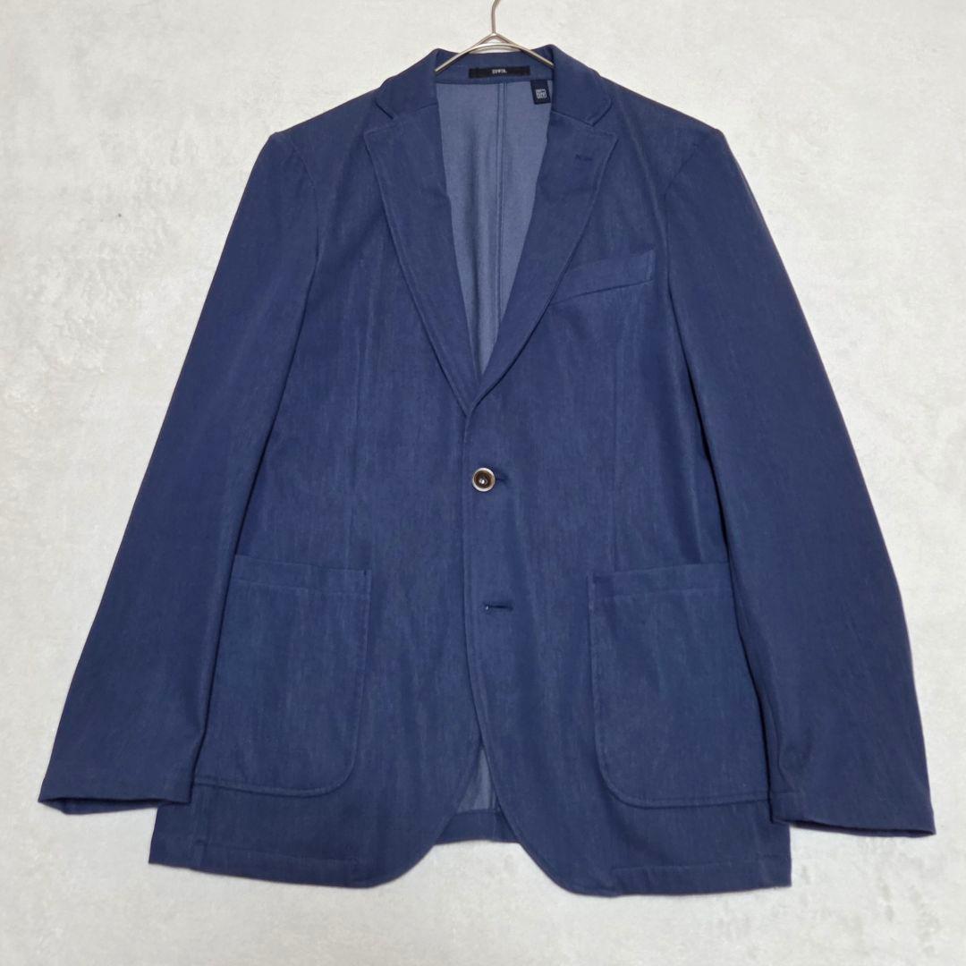 【美品】EDWIN デニスラ テーラードジャケット ブルー M