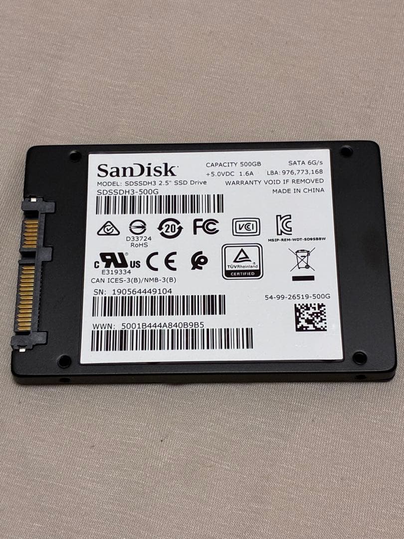 SanDisk ウルトラ 3D SSD SDSSDH3-500G