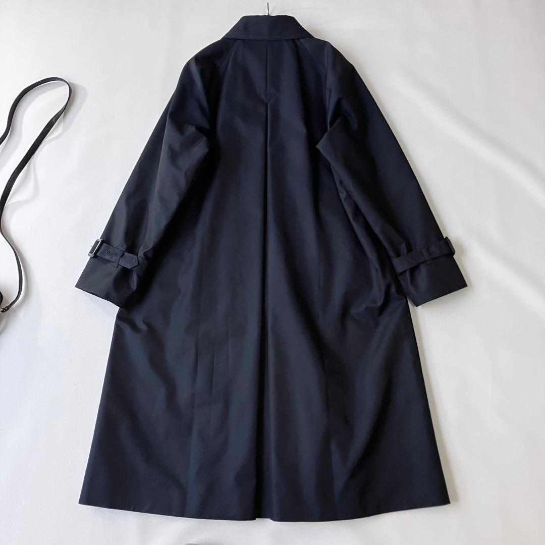 極美品✨ブルーレーベル クレストブリッジ ステンカラーコート チェック ネイビー