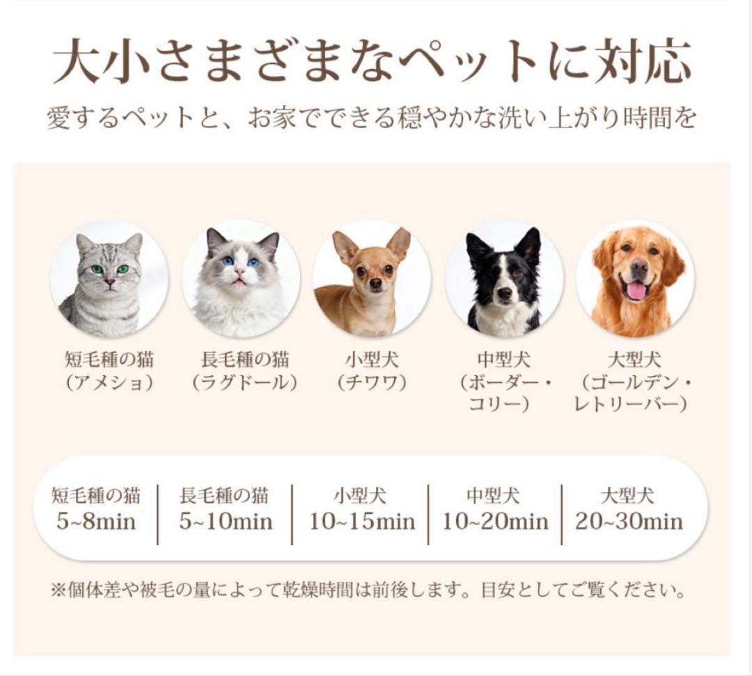 petaboo ペット用ドライヤー 4アタッチメント付き　ホワイト お値下げ不可