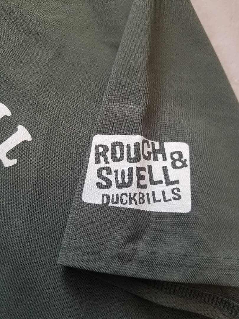 ROUGH & SWELL モックネックシャツ　XL カーキ