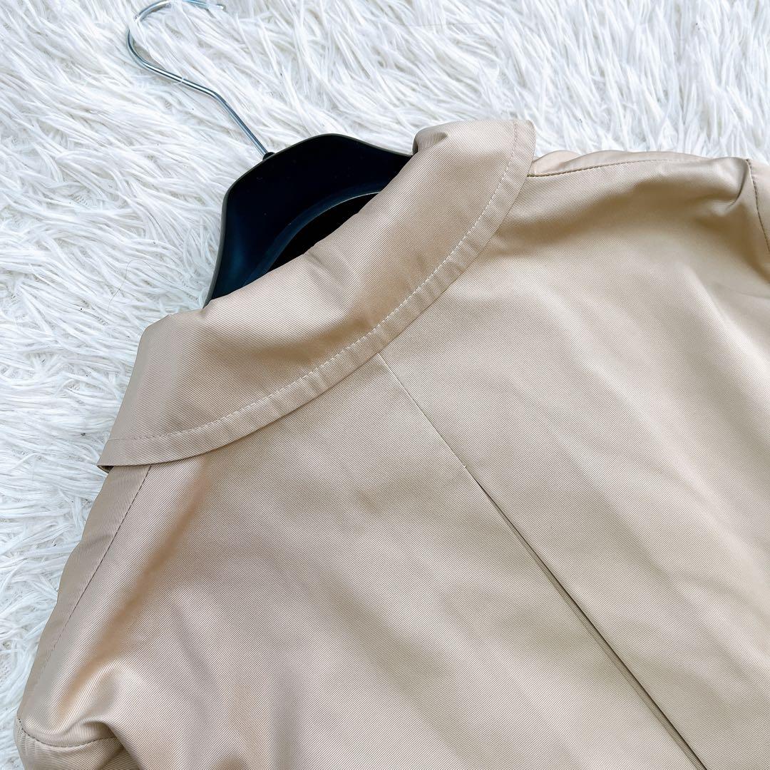 【美品】マックスマーラ ロングトレンチコート ベルト付き ベージュ ダブル 36