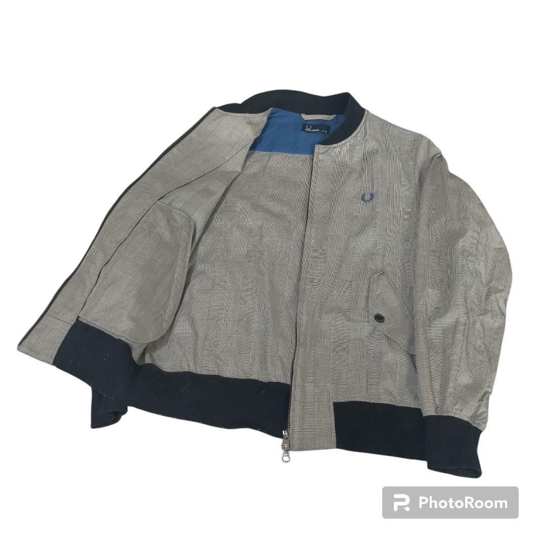 フレッドペリー FRED PERRY グレンチェック ブルゾン 短丈 ジャケット