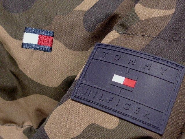 【大きい】5L6L4XL5XL日本サイズ位トミーヒルフィガー迷彩ダウンジャケット
