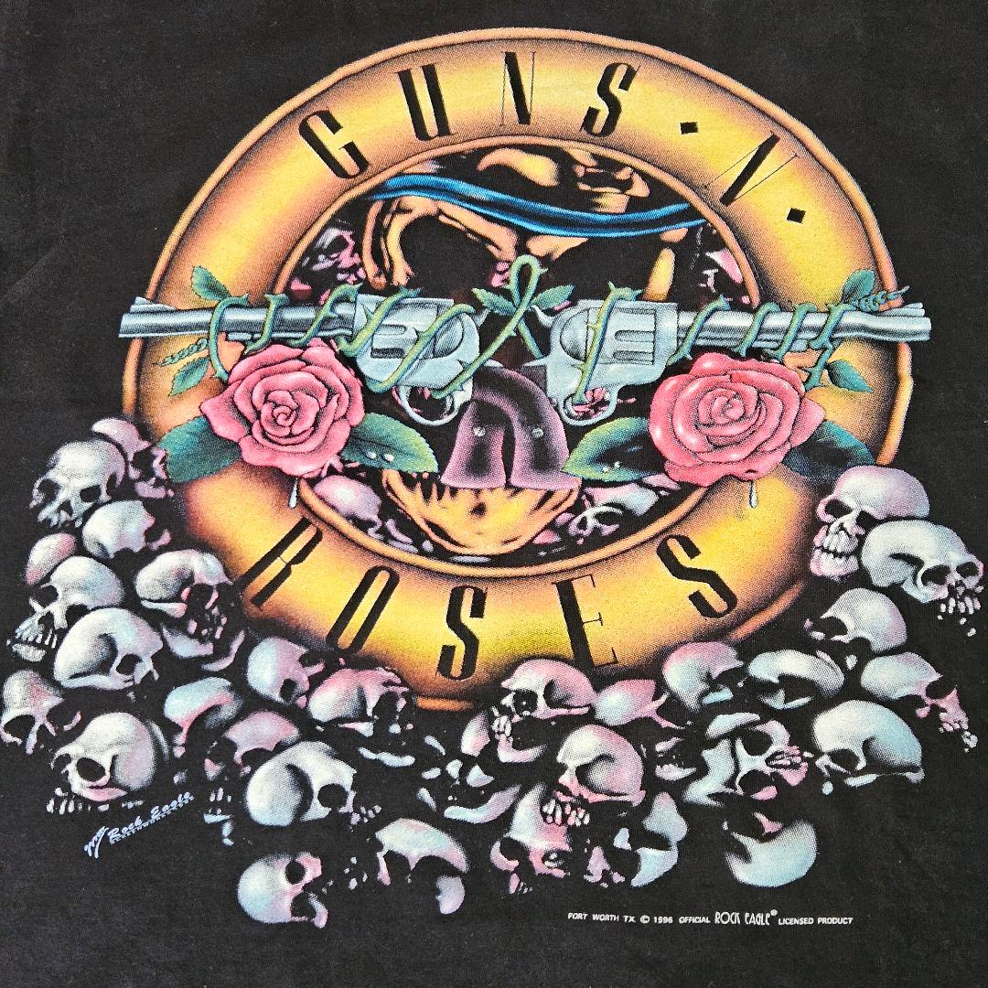 茶*酒様 90s FITS L-XL 古着 GUNS N' ROSES Tシャツ