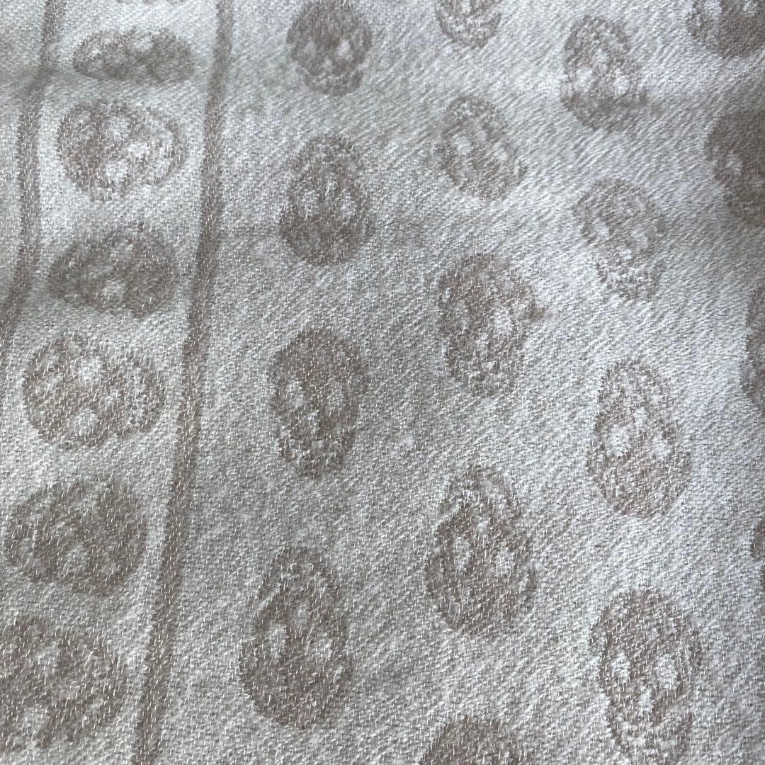 【希少】ALEXANDER MCQUEEN スカル柄 マフラーイタリア製シルク混