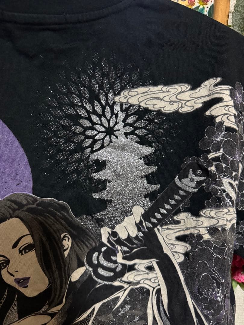 抜刀娘キラキラ和風Tシャツ