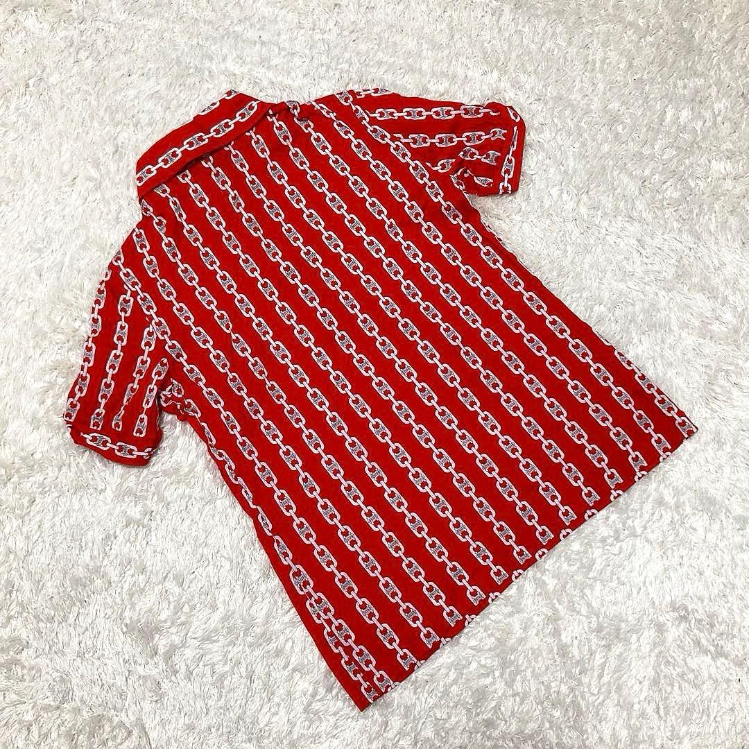セリーヌ CELINE シャツ ポロシャツ ブラウス 総柄 鎖 チェーン 半袖