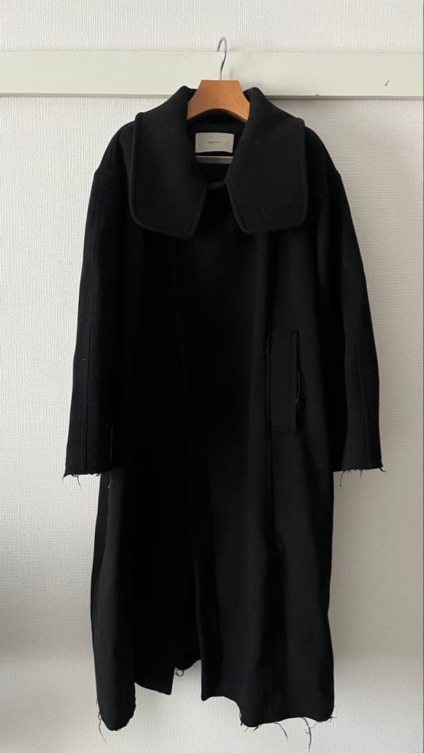 todayful standcollar wool coat（black)
