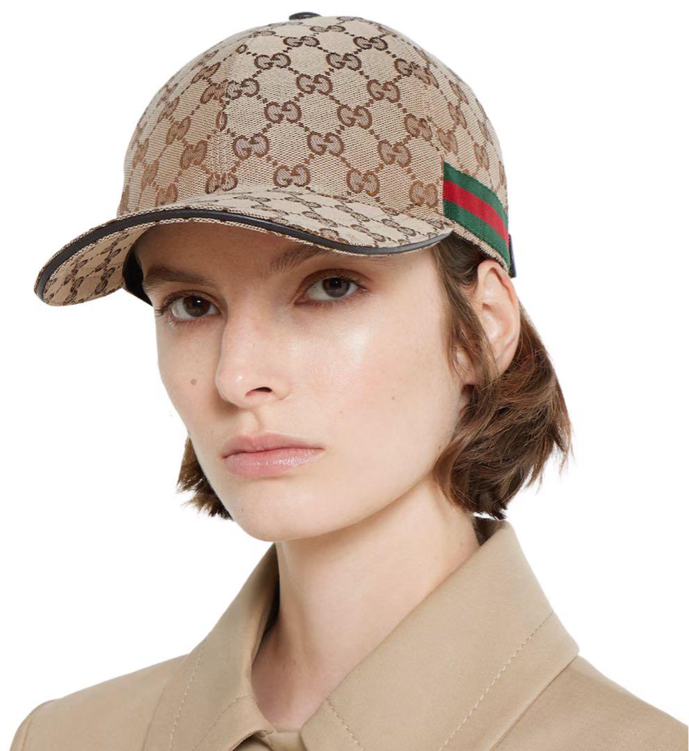 Gucci ウェブストライプ付き GGキャンバス ベースボールキャップ