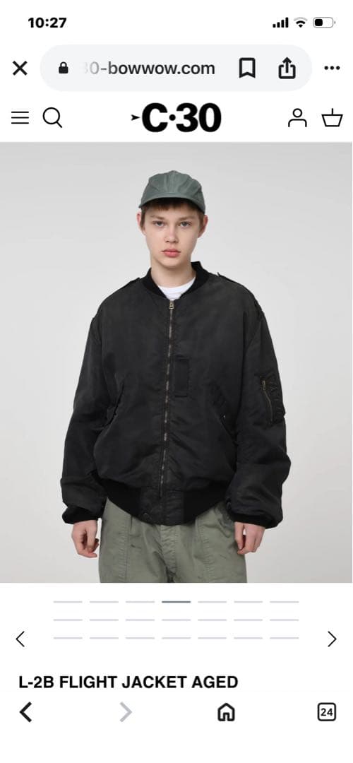 ジャケット・アウター L-2B FLIGHT JACKET AGED By BOW WOW