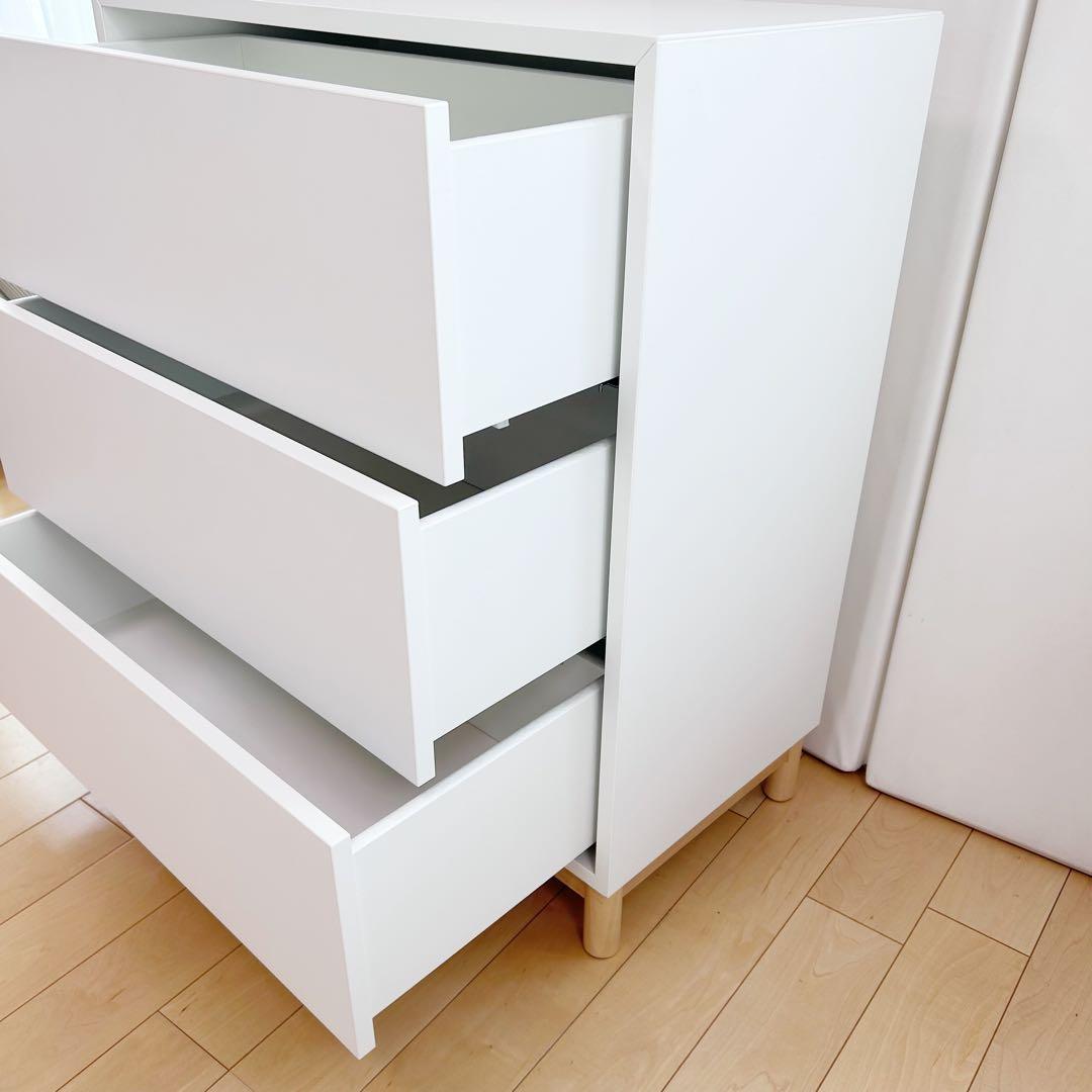 IKEA EKET エーケト キャビネット 引き出し3段　ホワイト　【廃盤】②