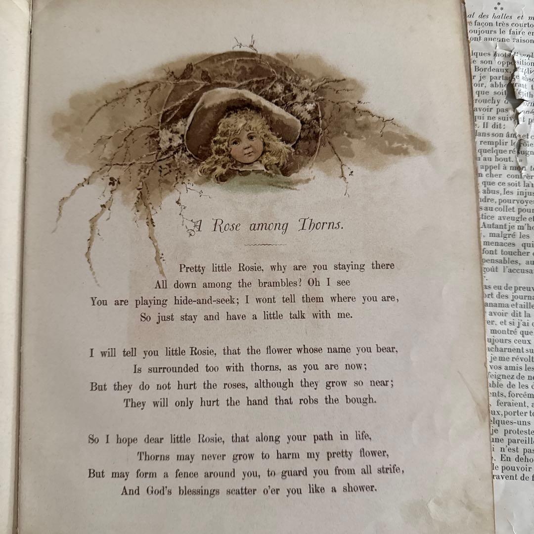 稀少1860年アンティーク美しい絵本ヴィクトリアン洋書ジャンクジャーナル児童書